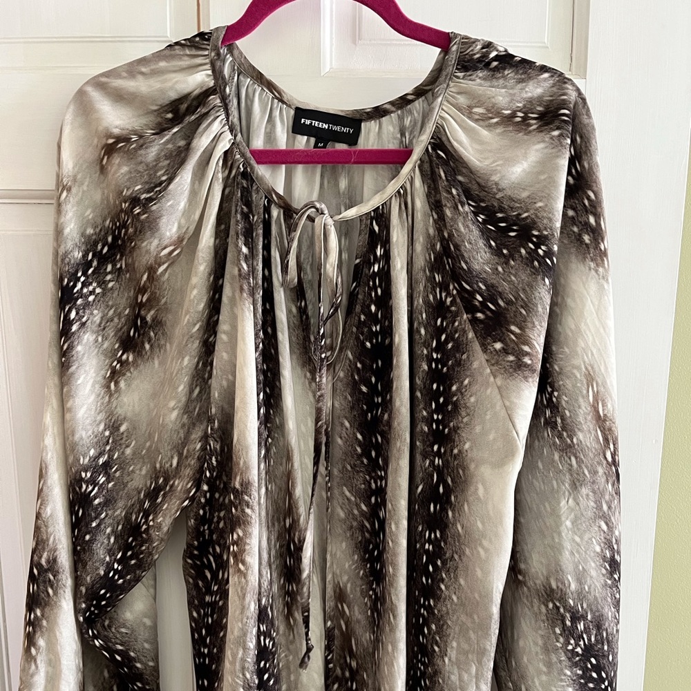 Fifteen Twenty Peasant Blouse with Tie Top